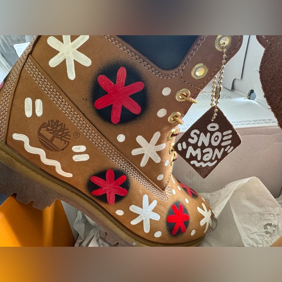 Graffiti Artist “Snoeman” Customized Timberlands, Sz 9 Men’s main image 7